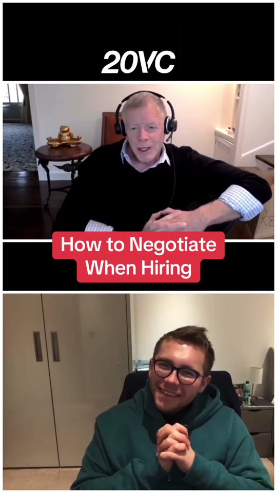 How to negotiate when hiring a new employee — Pure Storage CEO #ScottDietzen on #20VC with #HarryStebbings — #hiringtips #humanresources #negotiatesalary #business  thumbnail