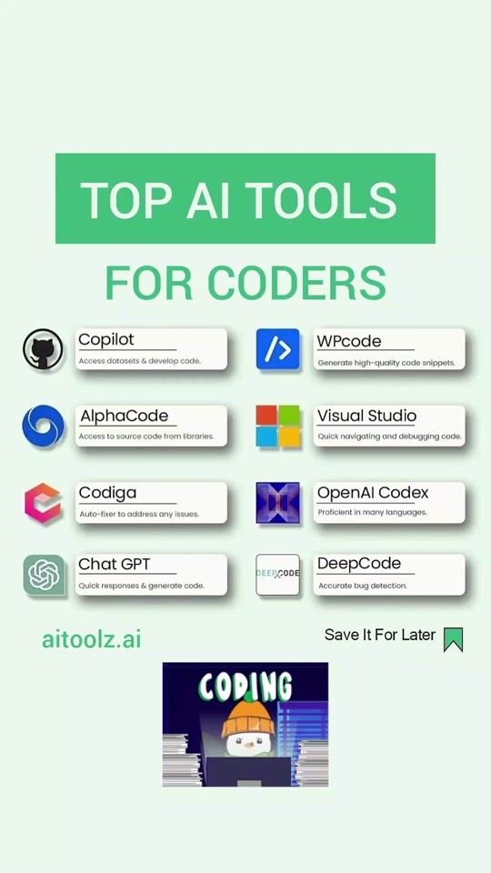 TOP AI Tools for CODERS!  #aitools  #aitoolsforproductivity  #aicoding  #aiprogramming  #aicodegenerator  #aicode   thumbnail