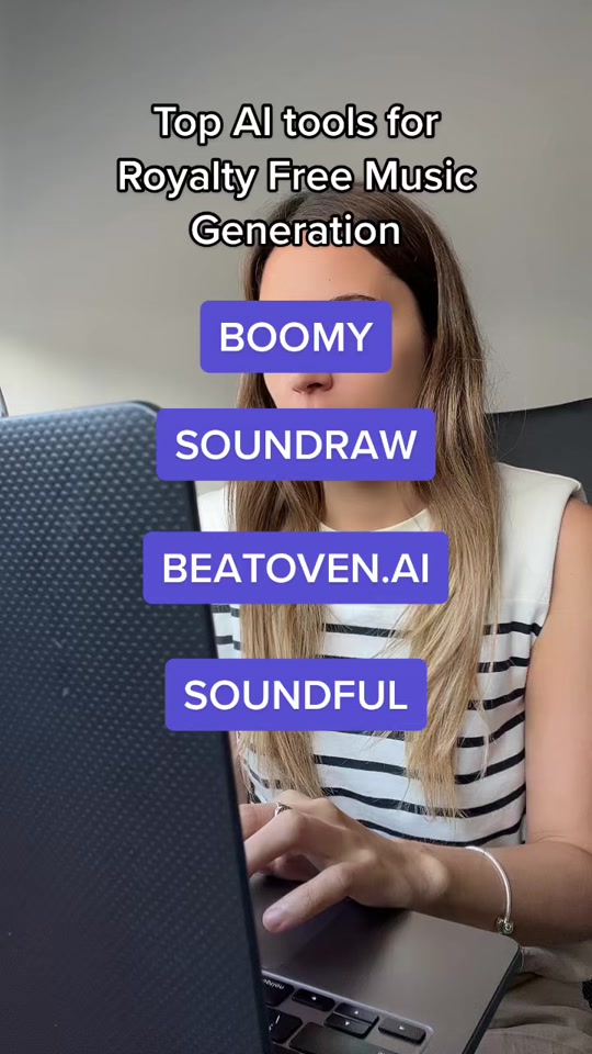 If you struggle with music copyright for your Marketing content you definitely need to generate your own royalty-free soundtracks with AI 🔥  Try these AI tools and leave a comment if you liked them!  #artificialintelligence #techtok #smallbusinesstiktok #aitoolsforbusiness #aitoolsyouneed #marketingaitools #AITOOLS #aitoolsformarketers #creatorkit  thumbnail
