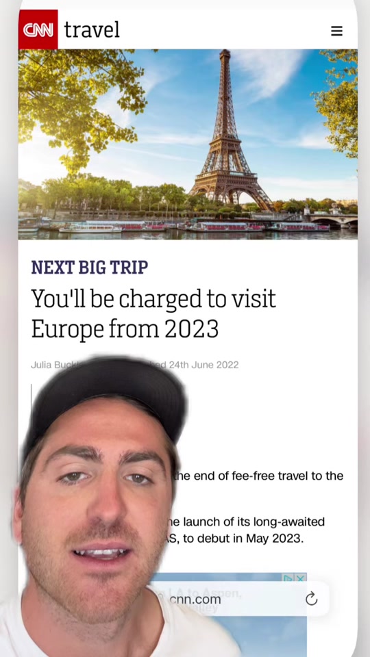 You’ll now be charged to visit EUROPE!?? #europenews #travelnews #portugal🇵🇹 #portugaltiktok #portugaltiktokers #europetraveldestinations #europetravels #americanineurope #europevisa thumbnail