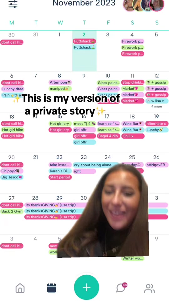 Every month, I sit down with a tea and read all my friends’ plans like it’s some kind of novel 🙂 #sharedcalendarapp #groupcalendarapp #jointcalendarapp #besties #plans #friendgroup #privatestory #finsta #silly  thumbnail