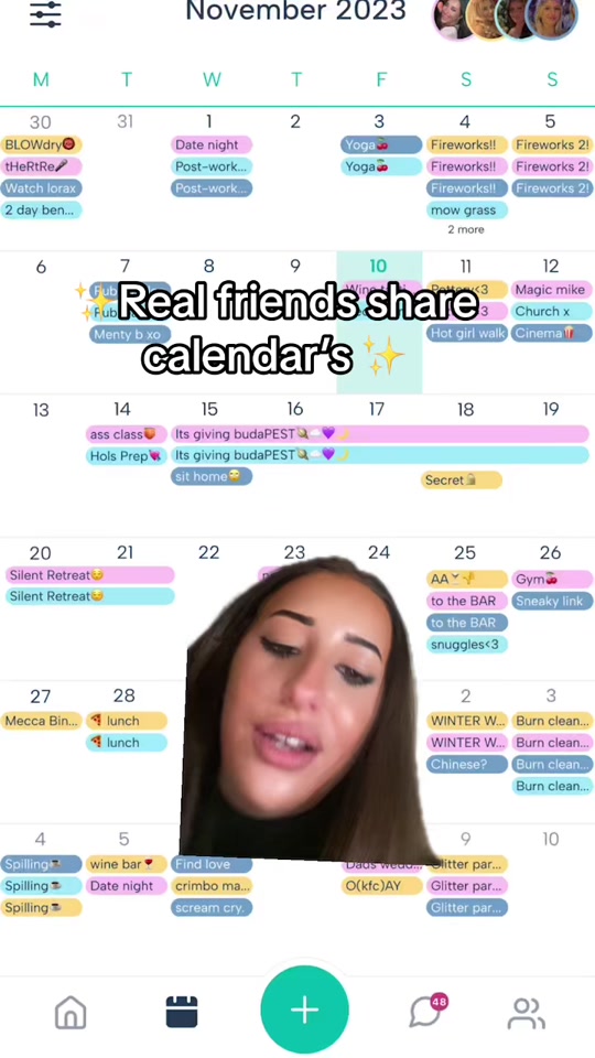 If they don’t want to share calendars, you’re not as close as you thought🤠🫶 ##socialcalendarapp##friends##realfriends##besties##oversharing##bestfriends##friendgroup##closefriends##groupcalendarapp##howboutapp##girls thumbnail