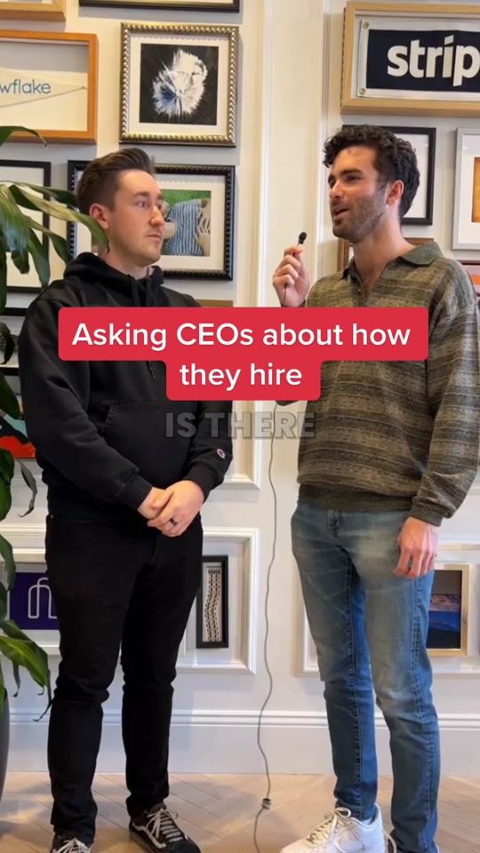 Way better than my questions, which are primarily about lunch.  #ceo #founders #entrepreneur #venturecapital #vc #tech #career #vctok #vctiktok #entrepreneurtok  thumbnail