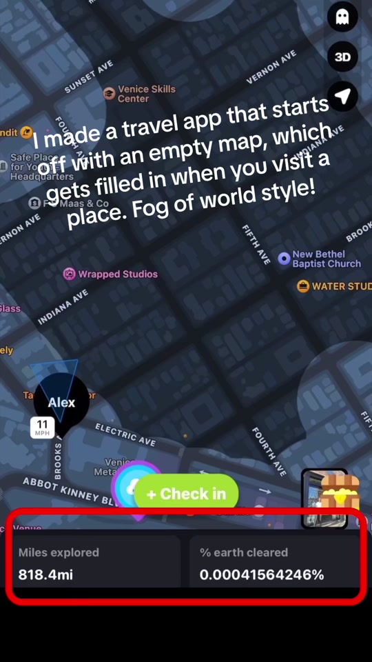 i made a travel app that gets filled in as you explore the world! #travel #superlocal #fogofwar #traveltiktok #explore #map #zenly #wanderlust  thumbnail