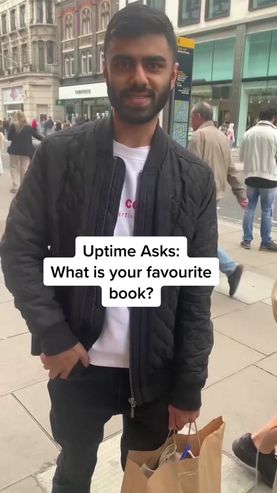 Asking London what their favourite book is, comment below yours 👇🏼 #uptimeapp #lifehacks #productivity #bookrecs #bookworm #bookrecommendations #booktok #booktok #bookclub #bookish thumbnail